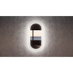 Oval 01 Led Mirror With Brushed Gold Framed 450 * 900